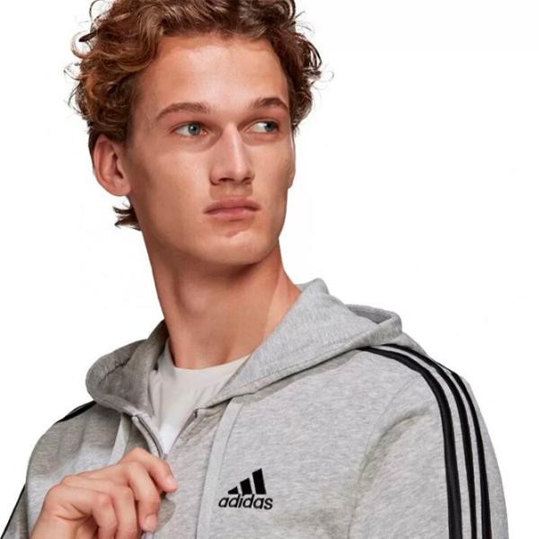 Hanorac pentru bărbați Adidas Essentials French Terry Drept/ Gray photo 4
