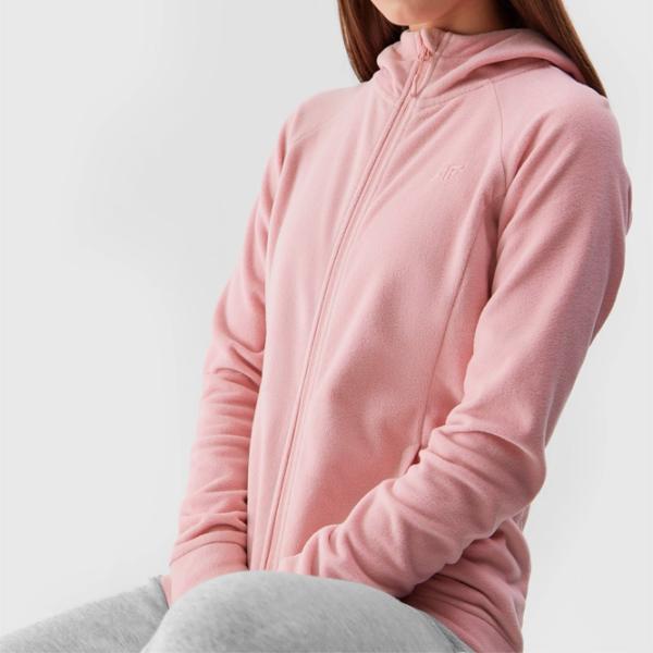 Толстовка для женщин 4F REGULAR HOODED FLEECE Осень - Зима/ Розовый photo 5