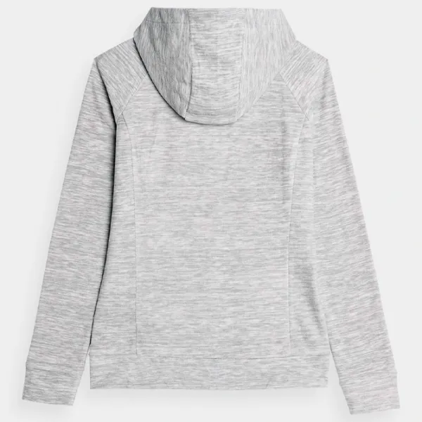 Hanorac pentru femei 4F REGULAR HOODED FLEECE Toamnă - iarnă/ Gray photo 2