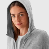 Hanorac pentru femei 4F REGULAR HOODED FLEECE Toamnă - iarnă/ Gray photo 7