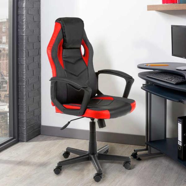 Scaun Gaming Akord F4G FG-19 Black Red photo 4