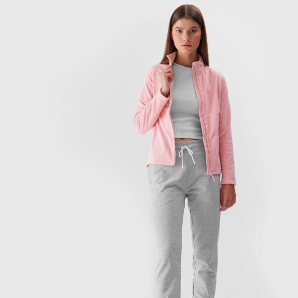 Толстовка для женщин 4F REGULAR FLEECE WITH STAND-UP COLLAR Осень - Зима/ Розовый photo 6