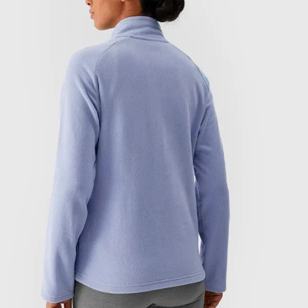 Hanorac pentru femei 4F REGULAR FLEECE WITH STAND-UP COLLAR Toamnă - iarnă/ Navy photo 5