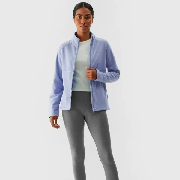 Толстовка для женщин 4F REGULAR FLEECE WITH STAND-UP COLLAR Осень - Зима/ Темно-синий photo 4