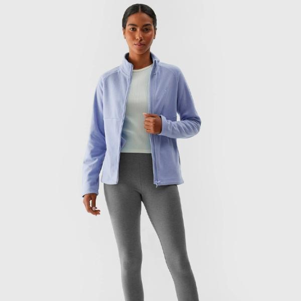 Толстовка для женщин 4F REGULAR FLEECE WITH STAND-UP COLLAR Осень - Зима/ Темно-синий photo 4