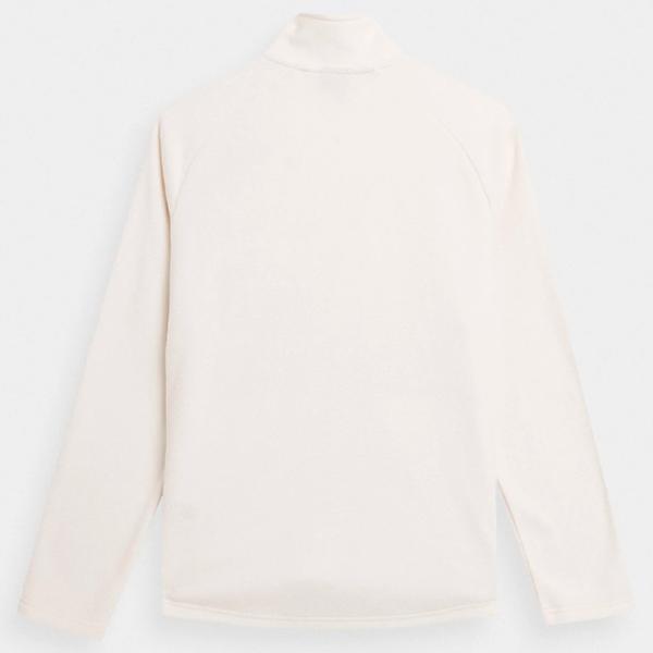 Hanorac pentru femei 4F REGULAR FLEECE WITH STAND-UP COLLAR Toamnă - iarnă/ Beige photo 2