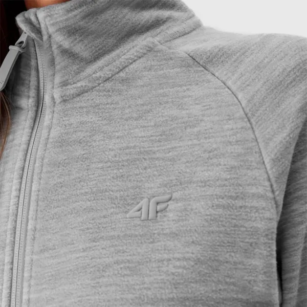 Толстовка для женщин 4F REGULAR FLEECE WITH STAND-UP COLLAR Осень - Зима/ Серый photo 9