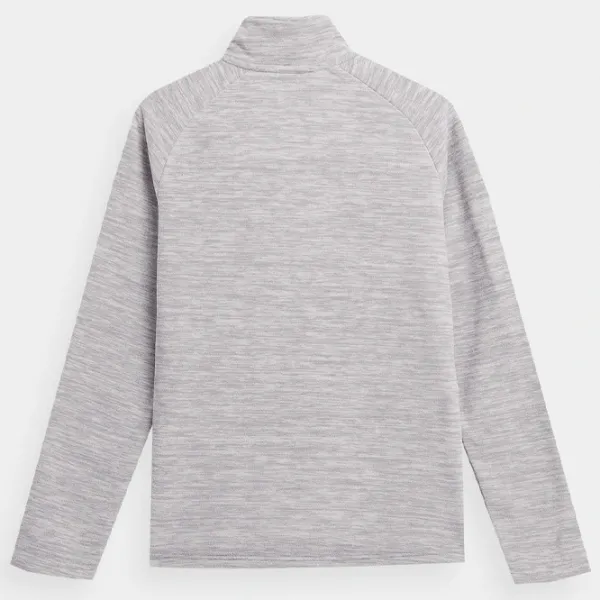 Hanorac pentru femei 4F REGULAR FLEECE WITH STAND-UP COLLAR Toamnă - iarnă/ Gray photo 2