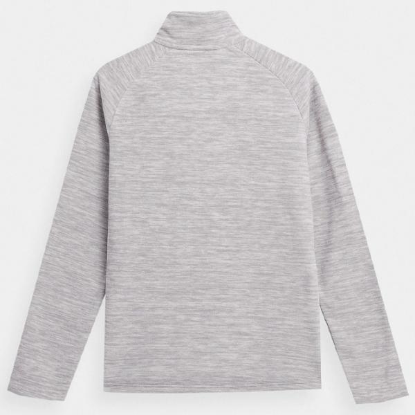 Hanorac pentru femei 4F REGULAR FLEECE WITH STAND-UP COLLAR Toamnă - iarnă/ Gray photo 2