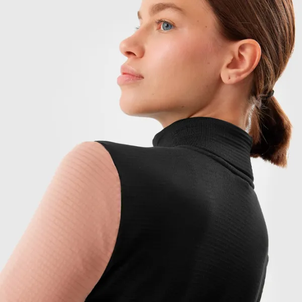 Толстовка для женщин 4F REGULAR FLEECE WITH STAND-UP COLLAR Осень - Зима/ Коричневый photo 6