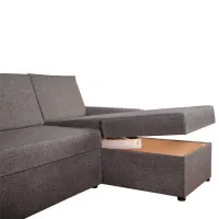 Canapea Modern Leader Kanna 97/ 92 (5657411) Velur/ Dark Gray photo 3