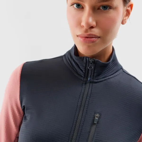 Hanorac pentru femei 4F REGULAR FLEECE WITH STAND-UP COLLAR Toamnă - iarnă/ Pink photo 11