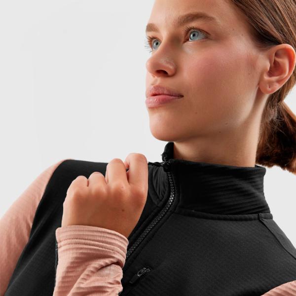 Толстовка для женщин 4F REGULAR FLEECE WITH STAND-UP COLLAR Осень - Зима/ Коричневый photo 3