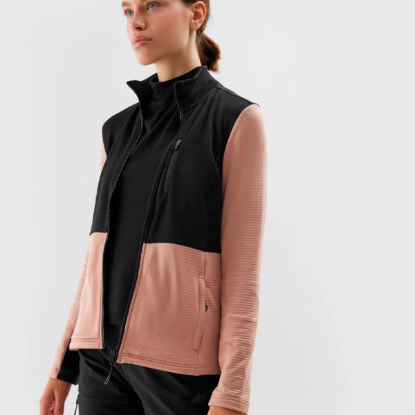 Толстовка для женщин 4F REGULAR FLEECE WITH STAND-UP COLLAR Осень - Зима/ Коричневый photo 5