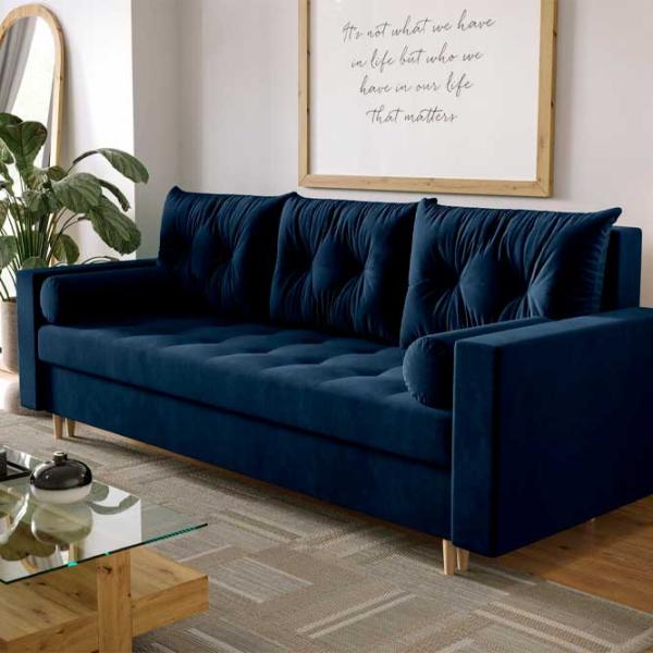 Canapea Space Meble Skandi Itaka 11 (5597157) Velur/ Blue photo 4 Canapea Space Meble Skandi Itaka 11 (5597157) Velur/ Blue photo 4