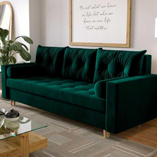 Canapea Space Meble Skandi Itaka 11 (5597157) Velur/ Dark Green photo 7