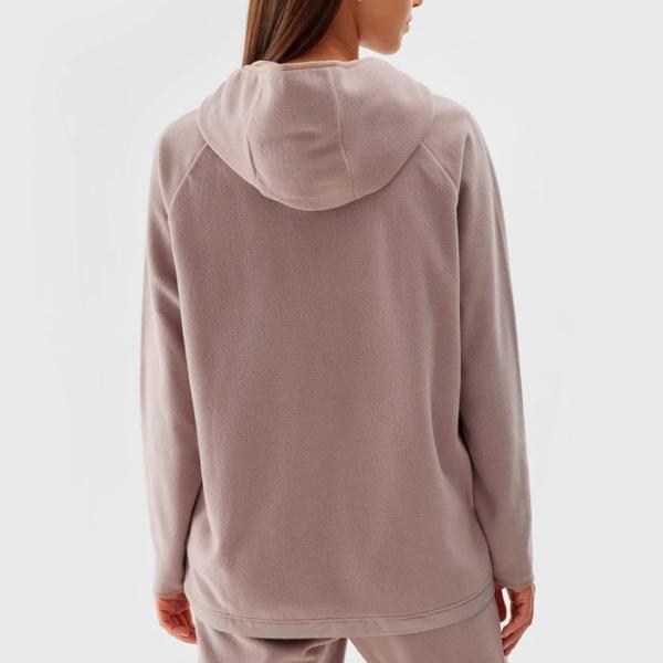 Толстовка для женщин 4F REGULAR HOODED FLEECE Осень - Зима/ Бежевый photo 5