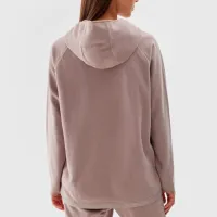 Hanorac pentru femei 4F REGULAR HOODED FLEECE Toamnă - iarnă/ Beige photo 5