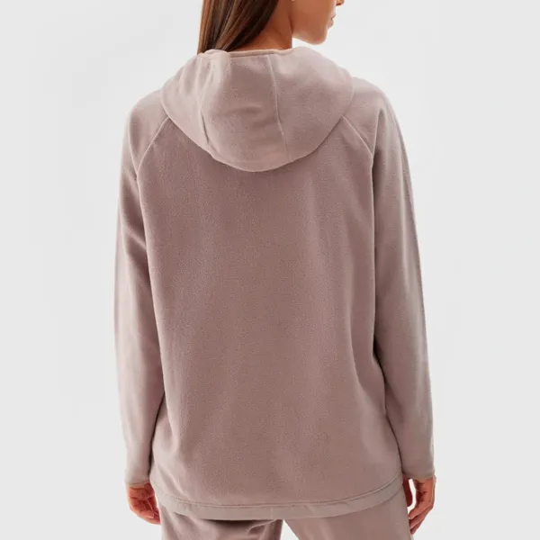 Толстовка для женщин 4F REGULAR HOODED FLEECE Осень - Зима/ Бежевый photo 5