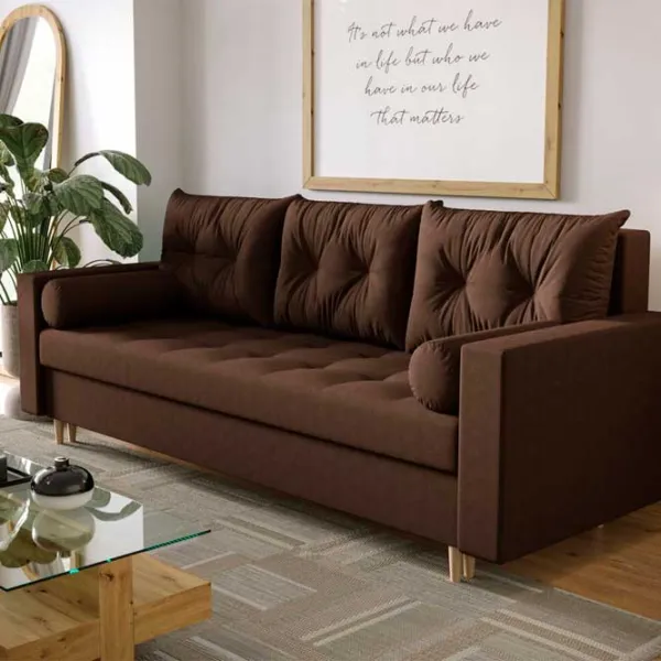 Canapea Space Meble Skandi Cosmic 800 (5596808) Catifea/ Brown photo 4