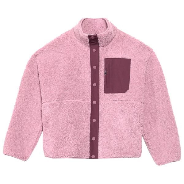 Hanorac pentru femei 4F SHERPA FLEECE WITH STAND-UP COLLAR Toamnă - iarnă/ Pink photo 5