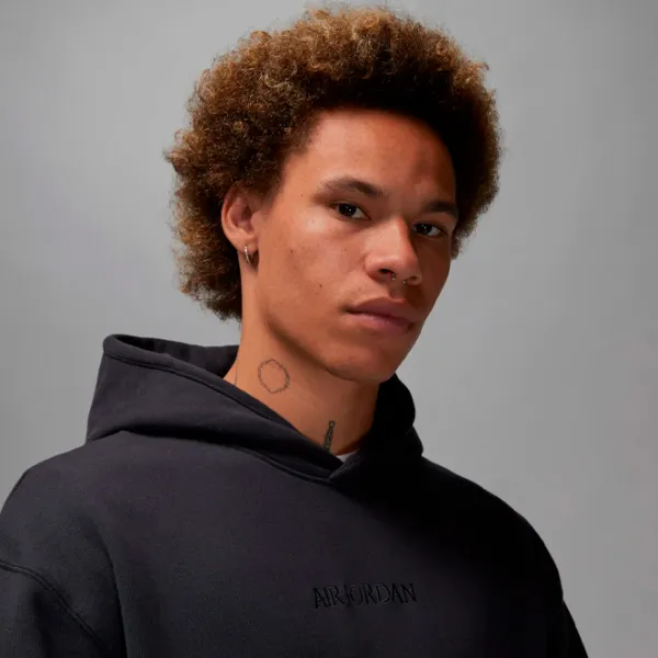 Hanorac pentru bărbați Nike Air Jordan Wordmark Fleece Drept/ Black photo 4