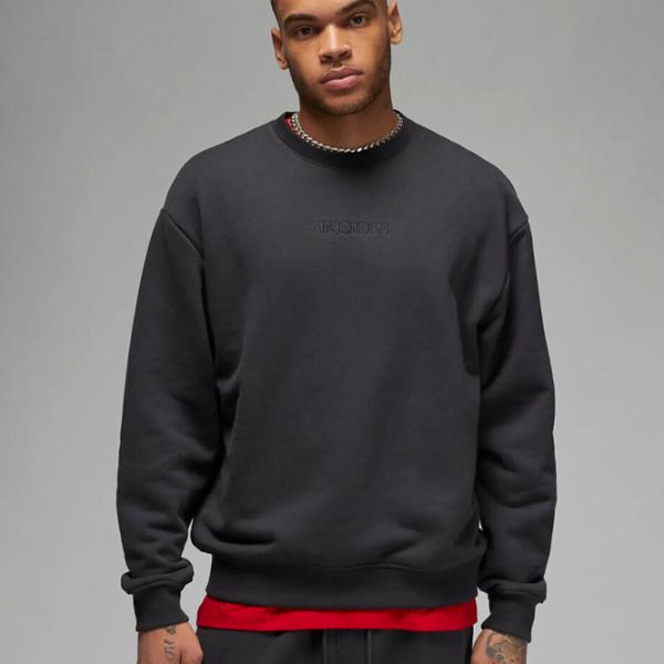 Hanorac pentru bărbați Nike Air Jordan Wordmark Fleece Crew Black photo 2