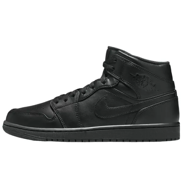 Ghete pentru bărbați Nike Air Jordan 1 Mid Black 45 / Black photo 2 Ghete pentru bărbați Nike Air Jordan 1 Mid Black 45 / Black photo 2