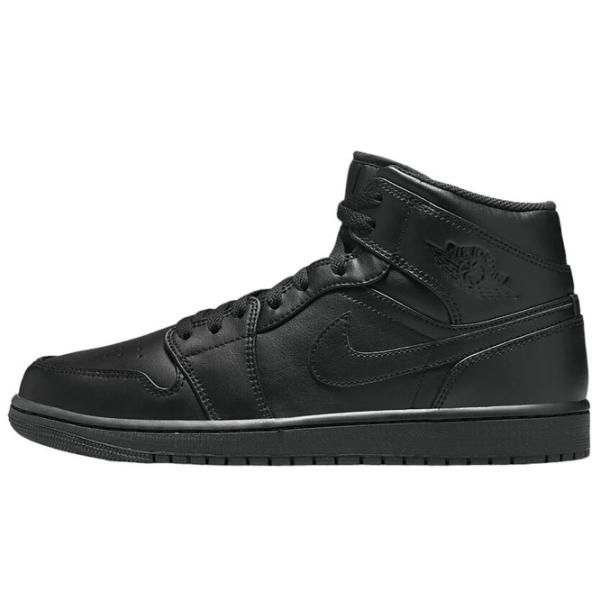 Ghete pentru bărbați Nike Air Jordan 1 Mid Black 45 / Black photo 2 Ghete pentru bărbați Nike Air Jordan 1 Mid Black 45 / Black photo 2