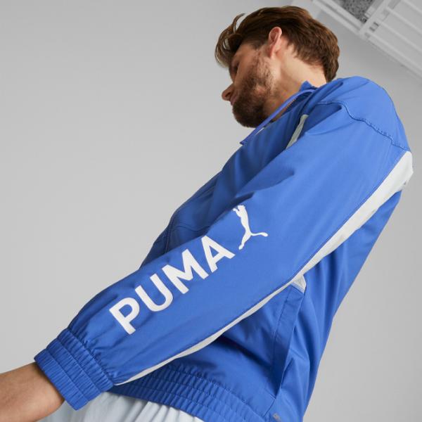 Hanorac pentru bărbați Puma Fit Woven Drept/ Blue photo 4