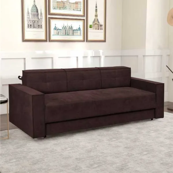 Canapea Modern Lotos Royal (5701234) Velur/ Ciocolatiu photo 3