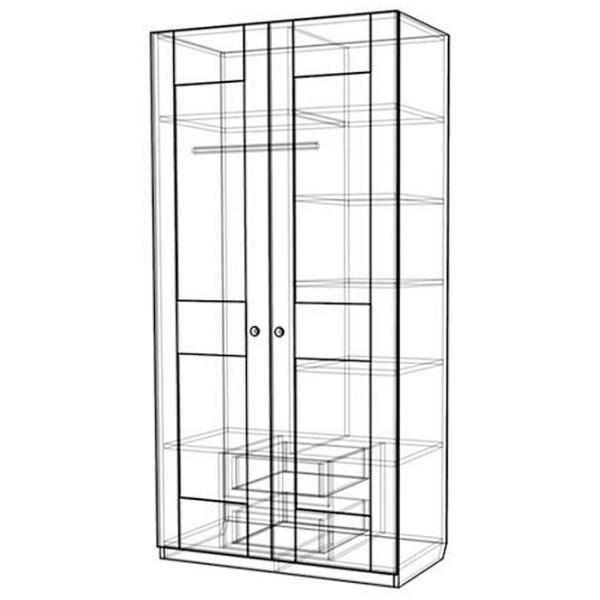 Шкаф Линейный Fabrik Home Mezzo 100 x 50см x 200 / ЛДСП / Белый ясень photo 2
