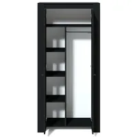 Dulap Linear Fabrik Home Belfort 95 x 50.6 x 197 / PAL / Frasin Negru photo 3