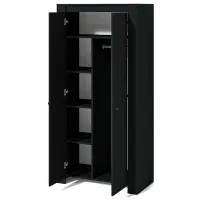 Dulap Linear Fabrik Home Belfort 95 x 50.6 x 197 / PAL / Frasin Negru photo 4