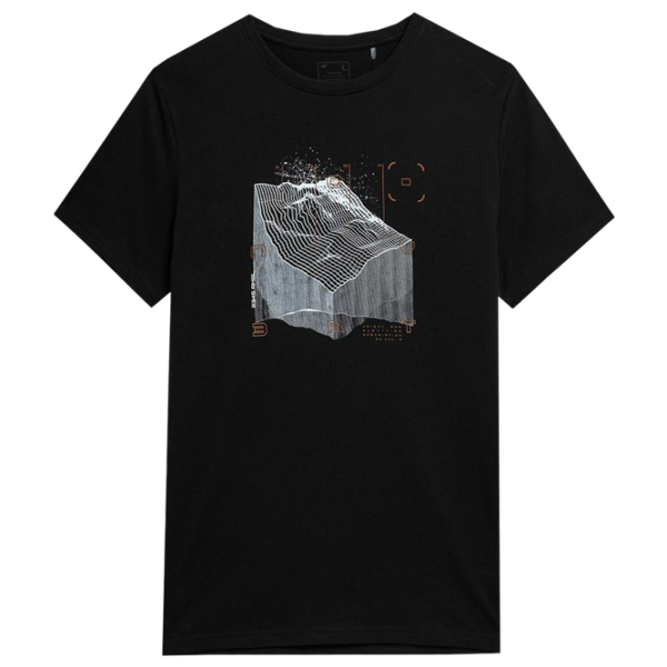 Tricou pentru bărbați 4F 4FAW23TTSHM0875-20S 100% bumbac/ Black photo 5