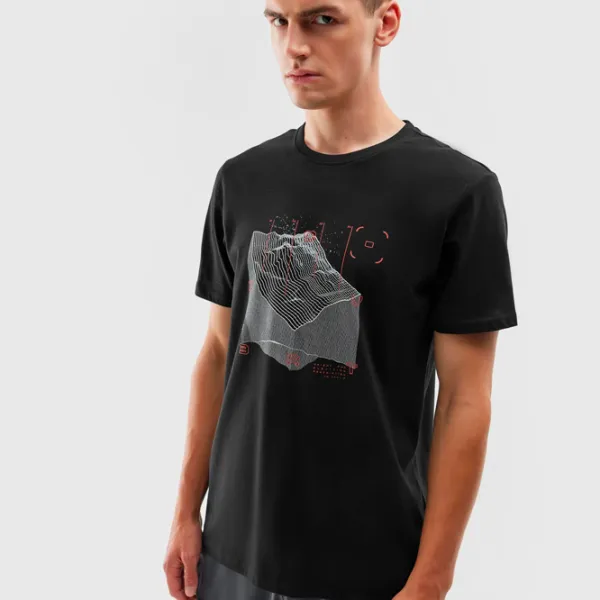 Tricou pentru bărbați 4F 4FAW23TTSHM0875-20S 100% bumbac/ Black photo 2