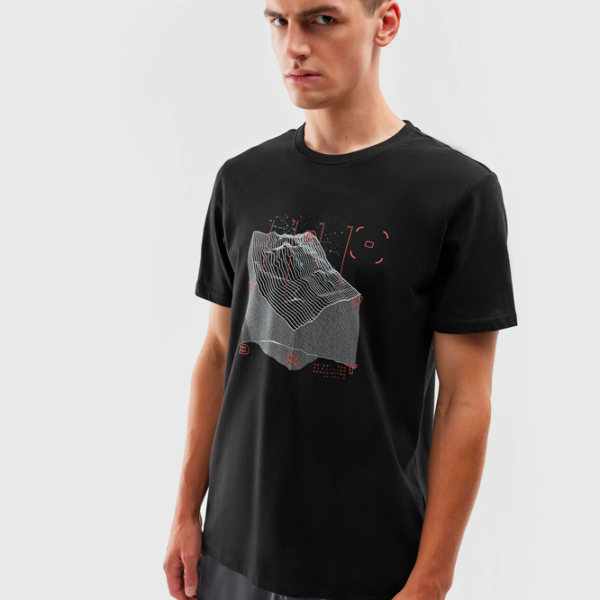 Tricou pentru bărbați 4F 4FAW23TTSHM0875-20S 100% bumbac/ Black photo 2