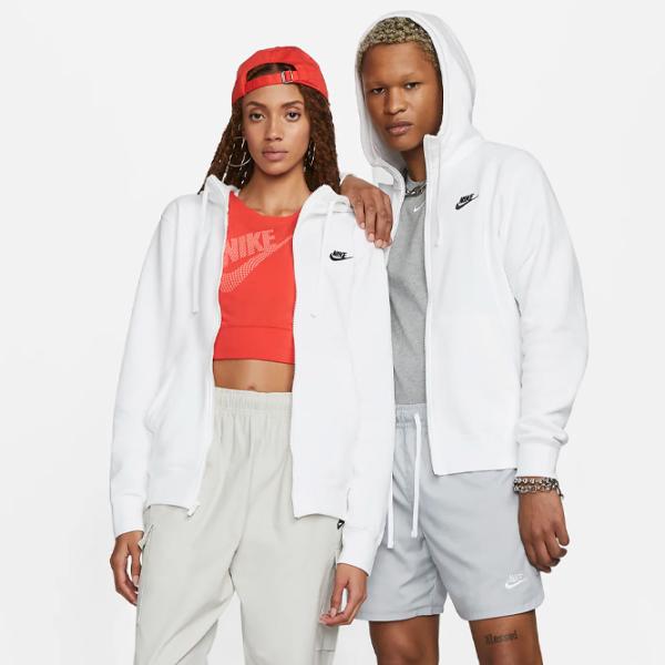 Hanorac pentru bărbați Nike Nsw Club Fz Bb Drept/ White photo 2