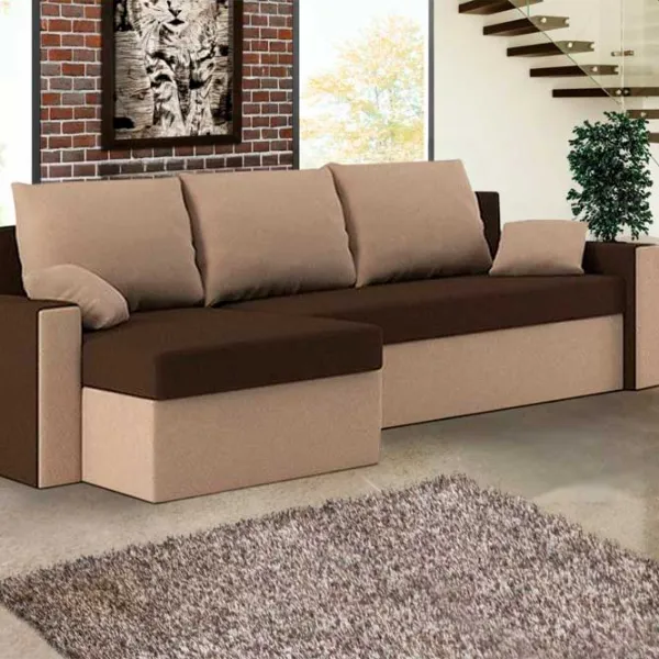 Canapea de colț Magnifico Zeus Foam Mikro 20/ 05 (5702263) Velur/ Brown photo 2 Canapea de colț Magnifico Zeus Foam Mikro 20/ 05 (5702263) Velur/ Brown photo 2