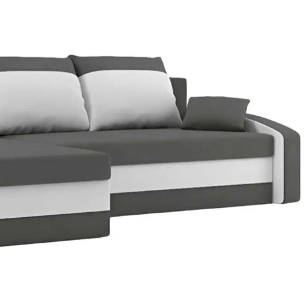 Canapea de colț Magnifico Hewlet Foam Pouffe Left Mikro 27/ 31 (5702258) Velur/ Gray photo 3