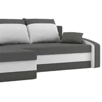 Canapea de colț Magnifico Hewlet Foam Pouffe Left Mikro 27/ 31 (5702258) Velur/ Gray photo 3