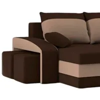 Canapea de colț Magnifico Hewlet Foam Pouffe Left Mikro 20/ 05 (5702280) Velur/ Brown photo 2