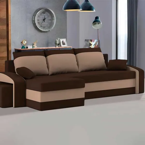 Canapea de colț Magnifico Hewlet Foam Pouffe Left Mikro 20/ 05 (5702280) Velur/ Brown photo 4 Canapea de colț Magnifico Hewlet Foam Pouffe Left Mikro 20/ 05 (5702280) Velur/ Brown photo 4