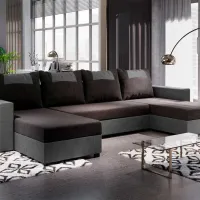 Диван Space Meble Star U Bis Sawana 14/ 21 (5596996) Ткань/ Черный photo 2
