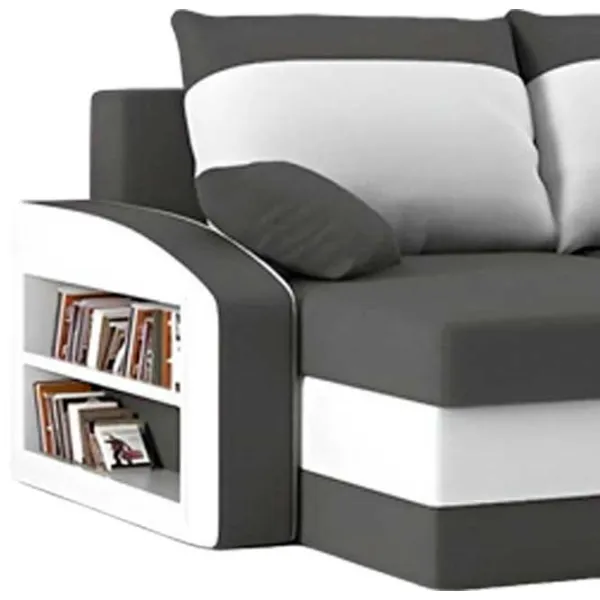 Canapea de colț Magnifico Hewlet Foam Shelf Left/ Pouffe Right Mikro 27/ 31 (5702278) Velur/ Gray photo 4 Canapea de colț Magnifico Hewlet Foam Shelf Left/ Pouffe Right Mikro 27/ 31 (5702278) Velur/ Gray photo 4