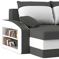 Canapea de colț Magnifico Hewlet Foam Shelf Left/ Pouffe Right Mikro 27/ 31 (5702278) Velur/ Gray photo 4
