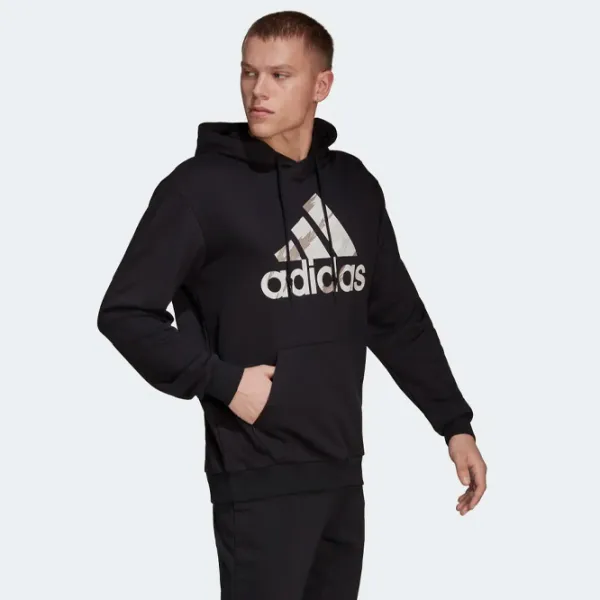 Hanorac pentru bărbați Adidas Essentials Camo Drept/ Black photo 4