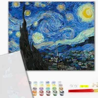 Картина по номерам BrushMe Ночь со звездами PGX4756FC 50 x 40 см/ Горизонтальная photo 2