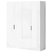 Шкаф Линейный Fabrik Home Hardy 180 x 55см x 220 / ЛДСП / Белый глянец photo 2