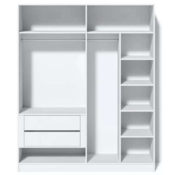 Dulap Linear Fabrik Home Hardy 180 x 55 x 220 / PAL / Alb luciu photo 3 Dulap Linear Fabrik Home Hardy 180 x 55 x 220 / PAL / Alb luciu photo 3